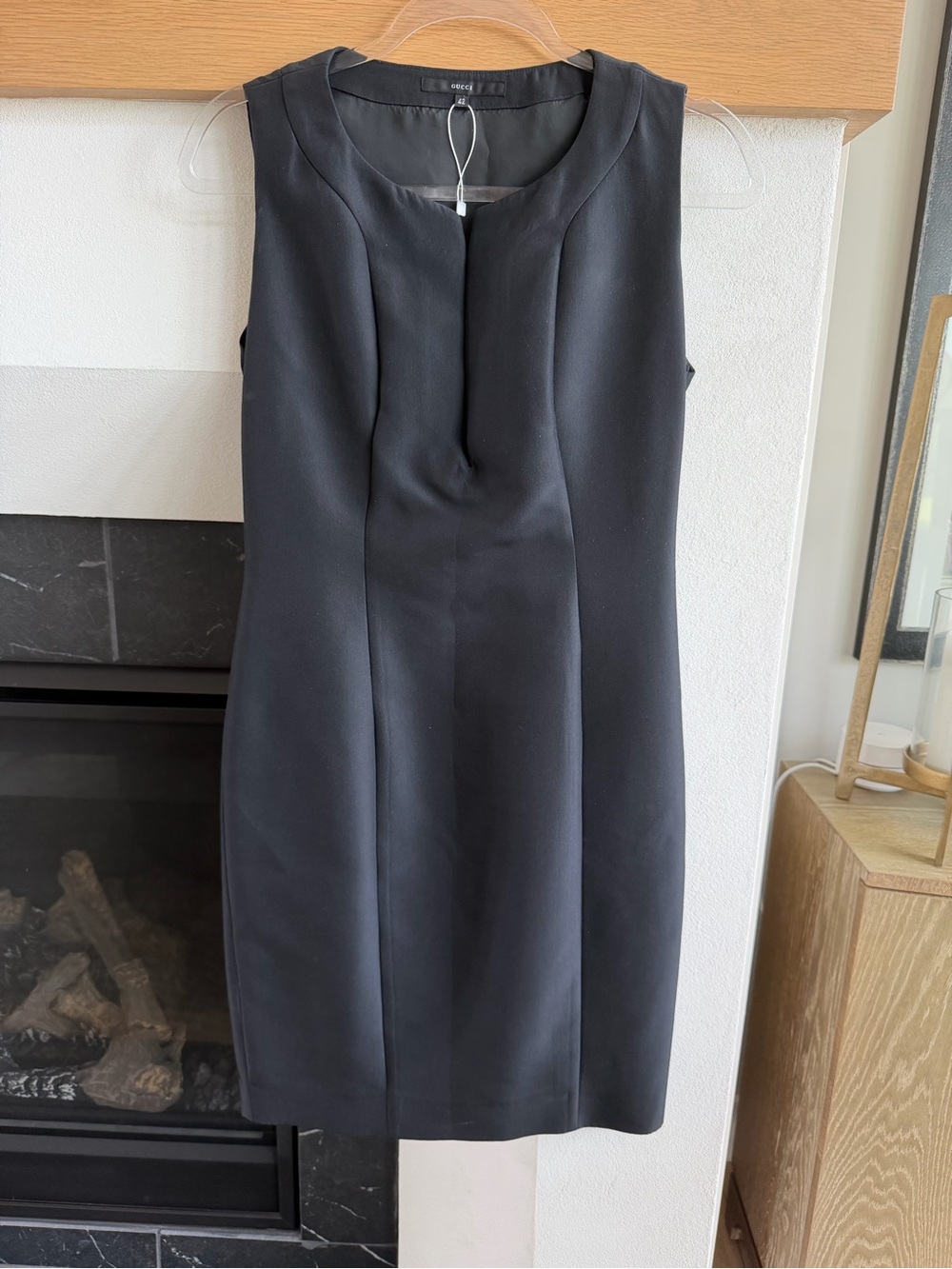 Vintage Gucci Black Sleeveless Shift Dress